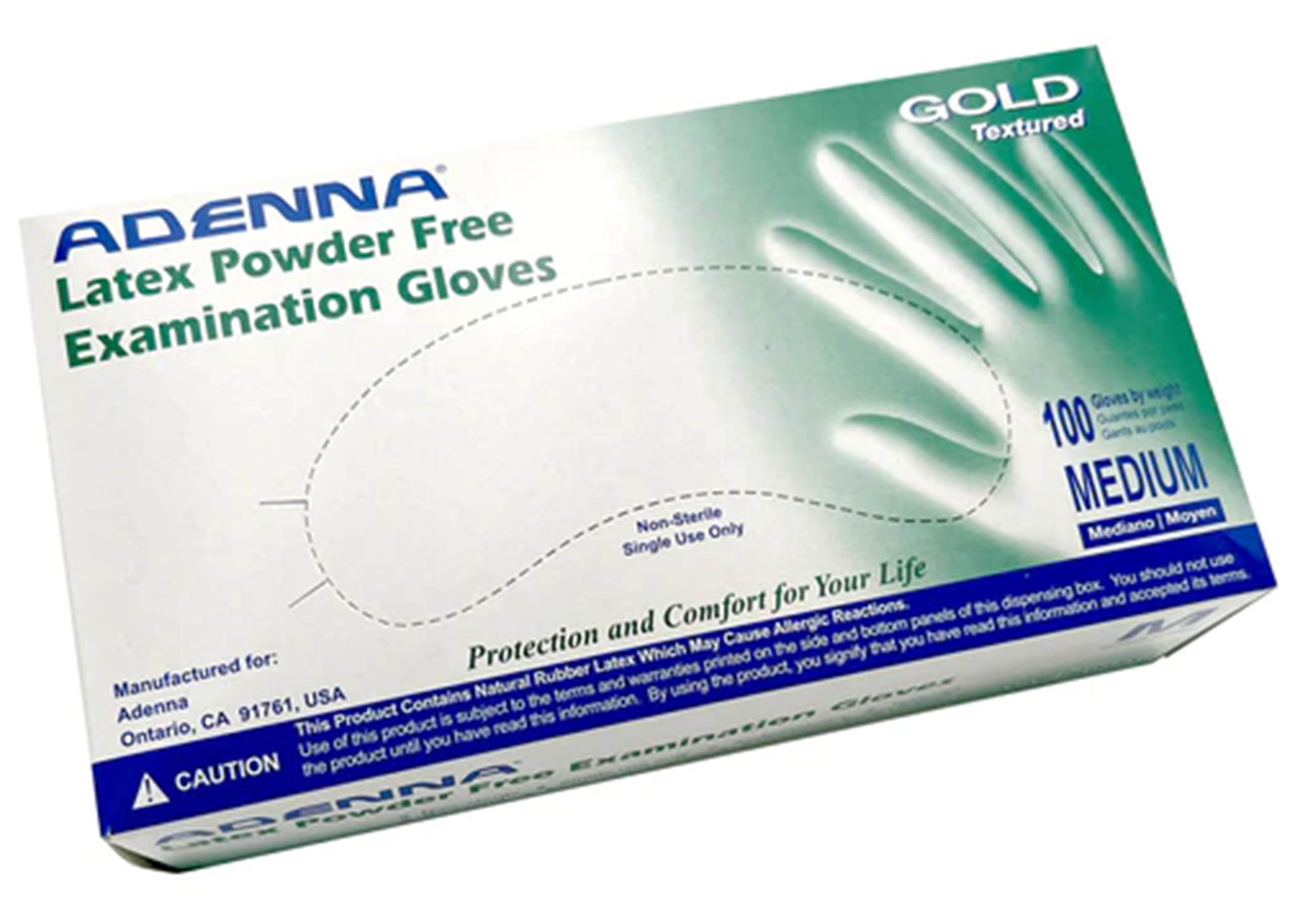 Gold Latex Exam Gloves X-Small White Non-Sterile thumbnail 9