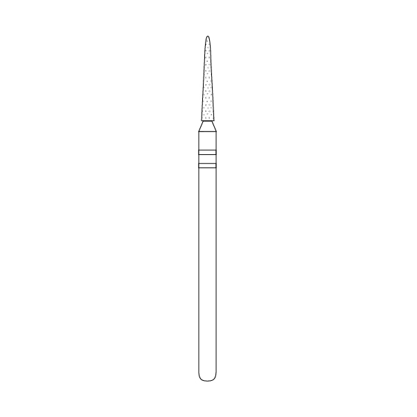 Two Striper, TSZtech, Diamond Burs, Laboratory Handpiece, Round End Taper, X769.10ZM, 07.7 mm Minor/1.8 mm Major, Coarse, 1/Pk, 2012851 thumbnail 8
