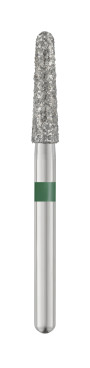 Piranha Diamond Single-Use Burs, FG, Round End Taper, # 856-021, 2.1 mm, Coarse, Green, 25/Pk, 856-021C image