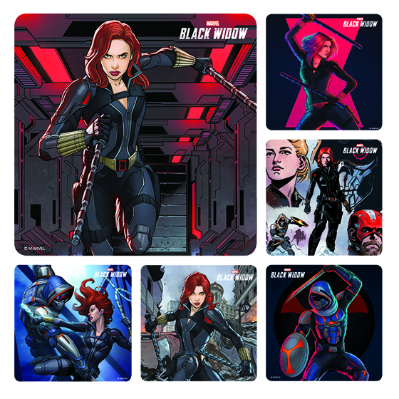 Stickers Black Widow Assorted 100/Rl thumbnail 2