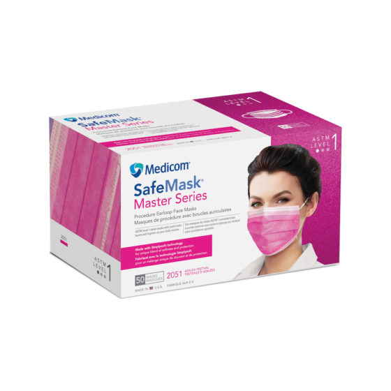 Safe+Mask Master Series Procedure Earloop, ASTM Level 1, Azalea Festival, 50/Box, 2051 thumbnail 12