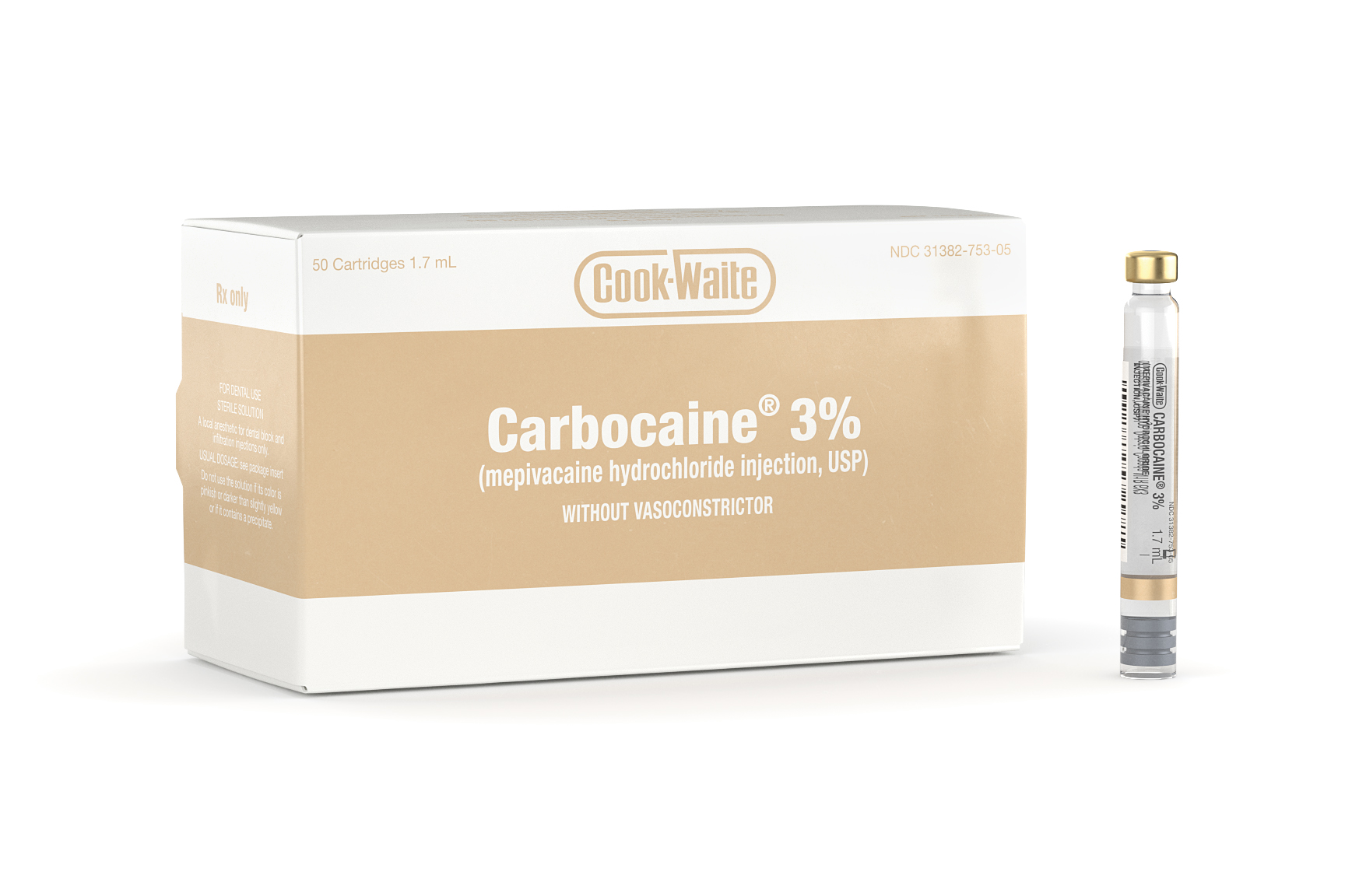 Carbocaine 3% Plain Mepivacaine (50) - Carbocaine 3% Plain Mepivacaine (50) - Image 1