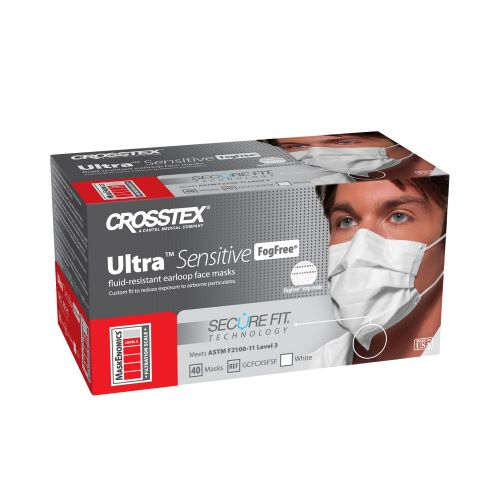 SecureFit Ultra Sensitive FogFree Earloop Masks, White, 40/Pk, GCFCXSFSF thumbnail 14