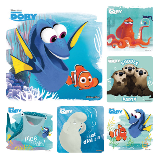 Stickers Finding Dory Assorted 100/Rl thumbnail 2