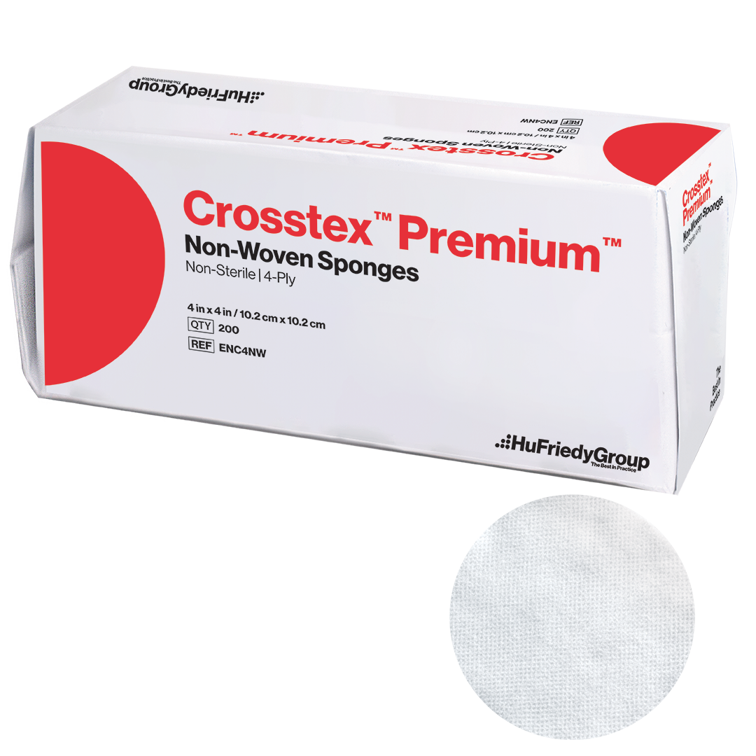 Premium Non-Woven Sponges, Non-Sterile, 4-Ply, 4" x 4", 2000/Pk, ENC4NW image