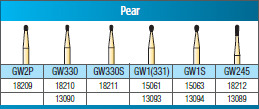 Great White Gold Series Carbide Burs, FG, Pear, # 330, 10/Pk, 18210 thumbnail 13
