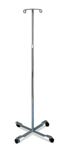 IV Pole Stand Chrome with Wheels thumbnail 2