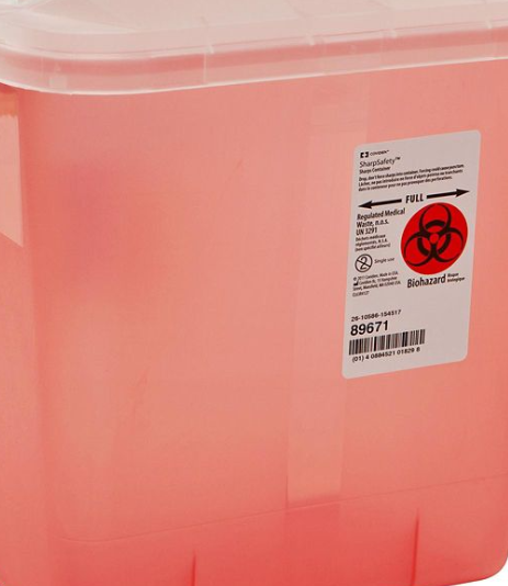 Sharps Container 2 Gallon, Red w/Clear Lid product image
