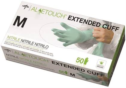 Medline Aloetouch 12" Nitrile PF Gloves 50/Box MDS195185 thumbnail 2