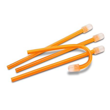 Colorflex Total-Comfort Soft Tip Aspirators Orange W/clear End 100/bag. Patented Comfort , 7019116-ORA image