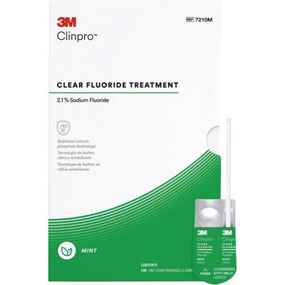 Clinpro Clear Fluoride Treatment 0.5mL 100/Pk Mint product image