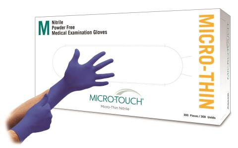 MICRO-TOUCH Royal Blue Nitrile Exam Gloves X-Small Royal Blue Non-Sterile 100/Bx image