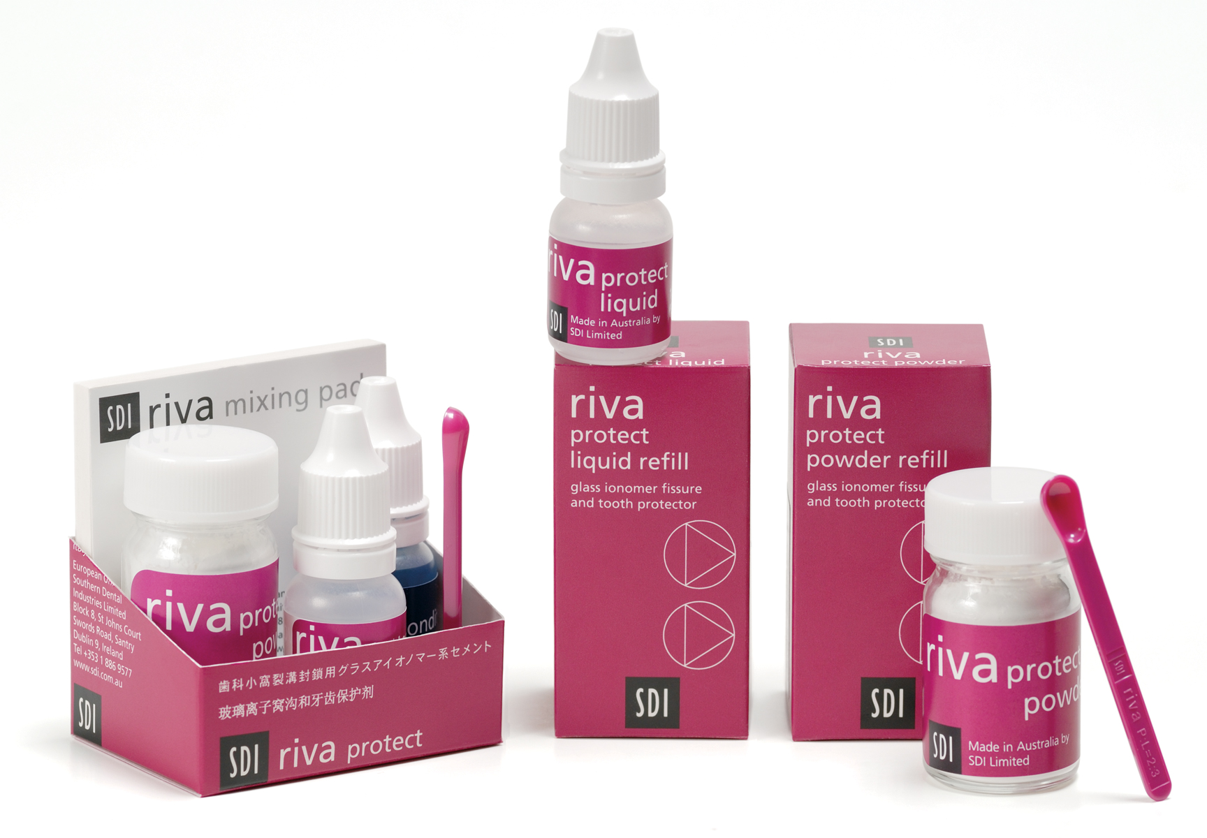 Riva Protect Pit & Fissure Sealant Powder & Liquid Kit Pink 1/Pk thumbnail 7