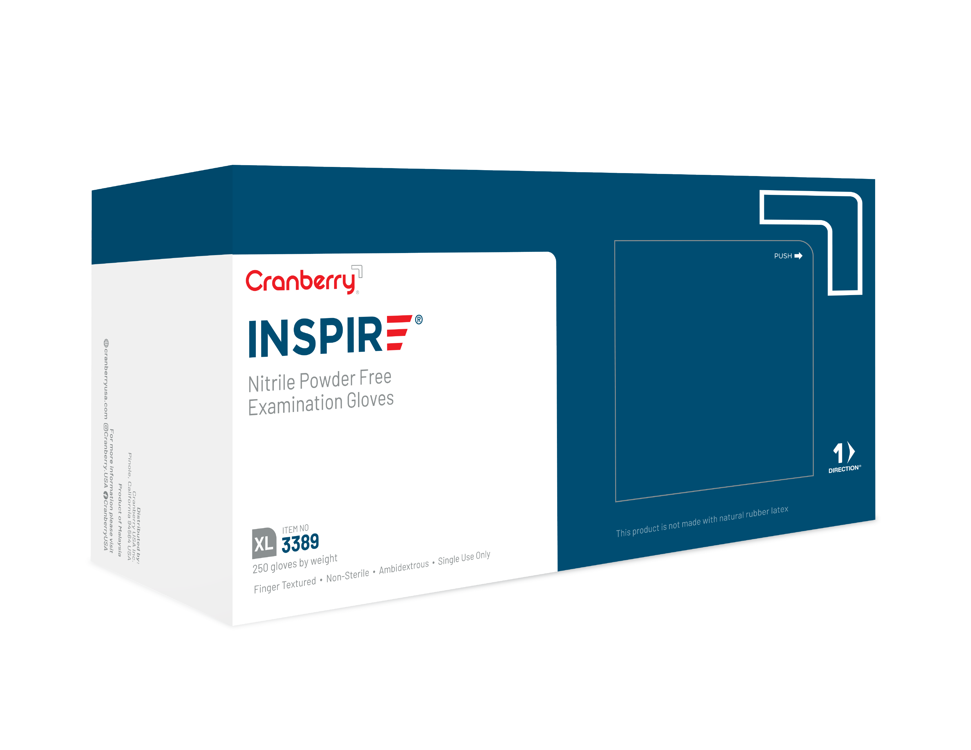 Inspire Nitrile Examination Gloves, Powder-Free, X-Large, 300/Box, CR3389 thumbnail 14