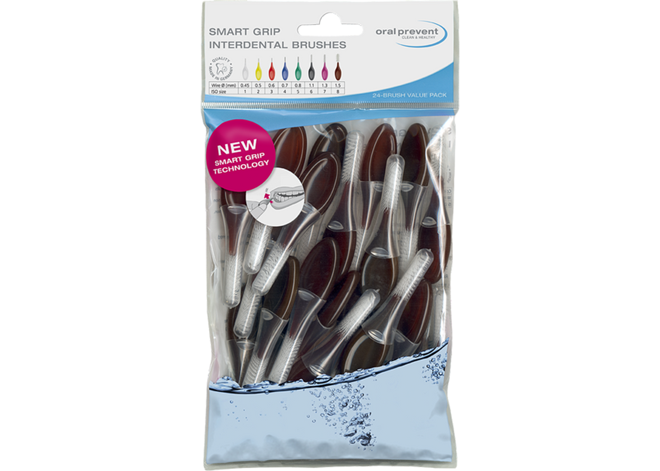 Smart Grip 8 Interdental Brush 1.50mm, Brown (24) product image