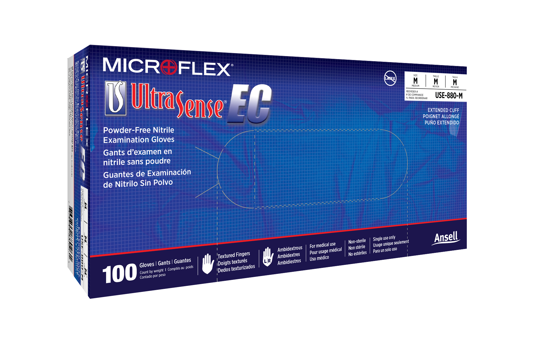 UltraSense EC PF Nitrile Glove Small 100/Bx thumbnail 6