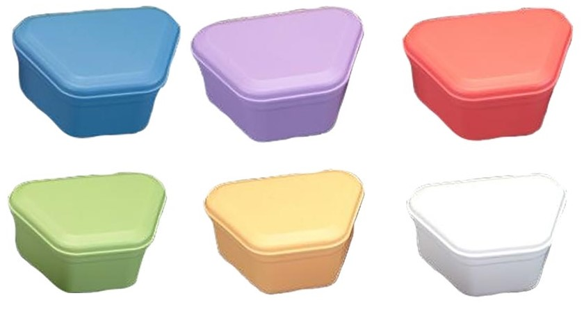 Denture Boxes, Assorted Colors (12) - Denture Boxes, Assorted Colors (12) - Image 1