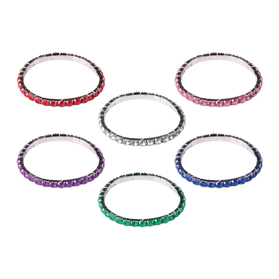 Tennis Bracelets Diamond Assorted Colors 36/Pk thumbnail 3