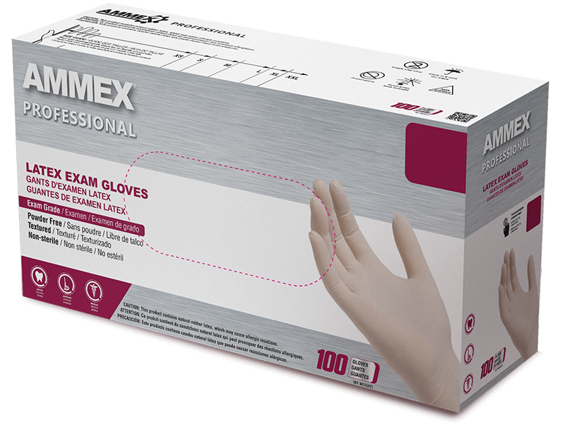 +AMMEX® GlovePlus® Powder-Free Textured Latex Gloves, 100/Box - Large thumbnail 2