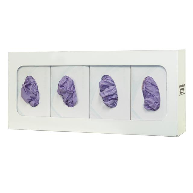 White Quad Glove Box Dispenser  Case of 4 - White Quad Glove Box Dispenser  Case of 4 - Image 1