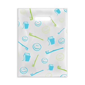 Scatter Print Bags Dental Crayon Art 2 Sided Print Clear 100/Bx product image