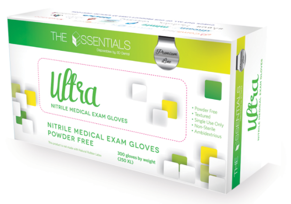 Essentials Ultra SM Blue Nitrile PF Gloves (300) product image