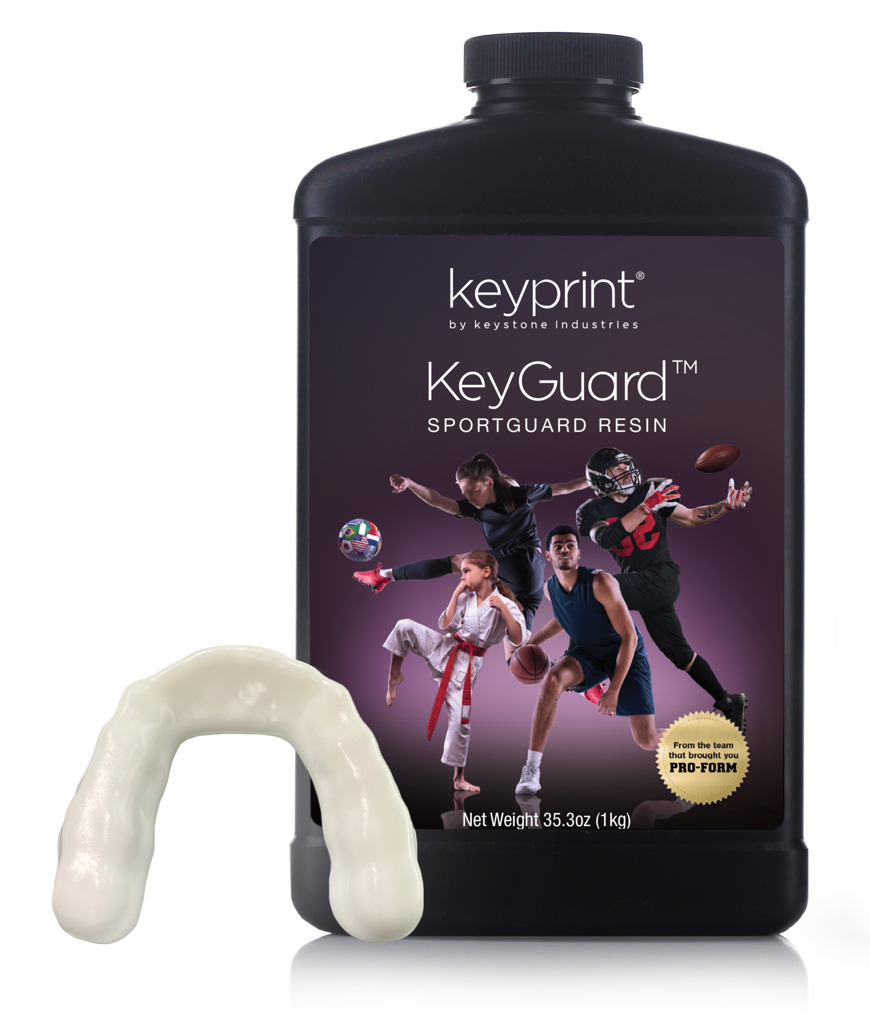 KeyPrint 3D Print Resin KeyGuard White 1Kg thumbnail 4