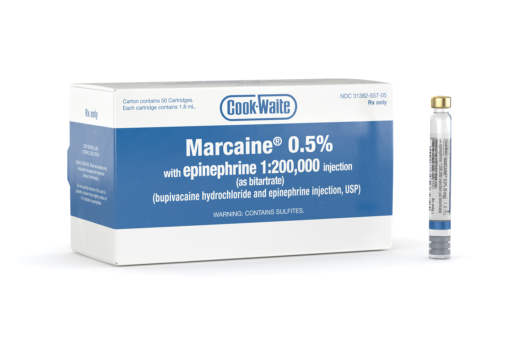 Marcaine 0.5% w/epi 1:200,000 Bupivacaine (50) - Marcaine 0.5% w/epi 1:200,000 Bupivacaine (50) - Image 1