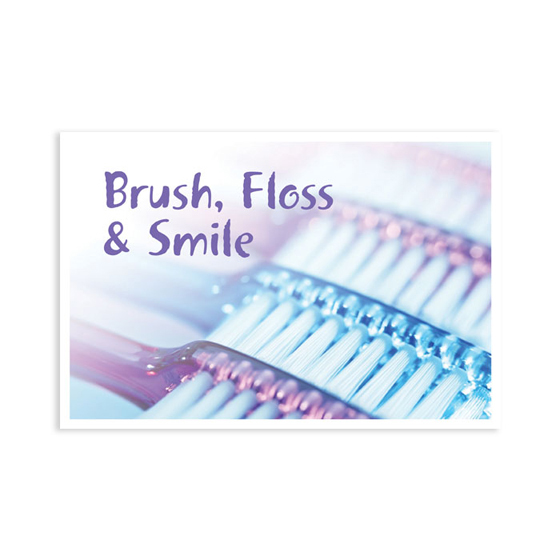 Laser 4-Up Recall Cards Brush Floss Smile 8.5 in x 11 in 200/Pk thumbnail 4