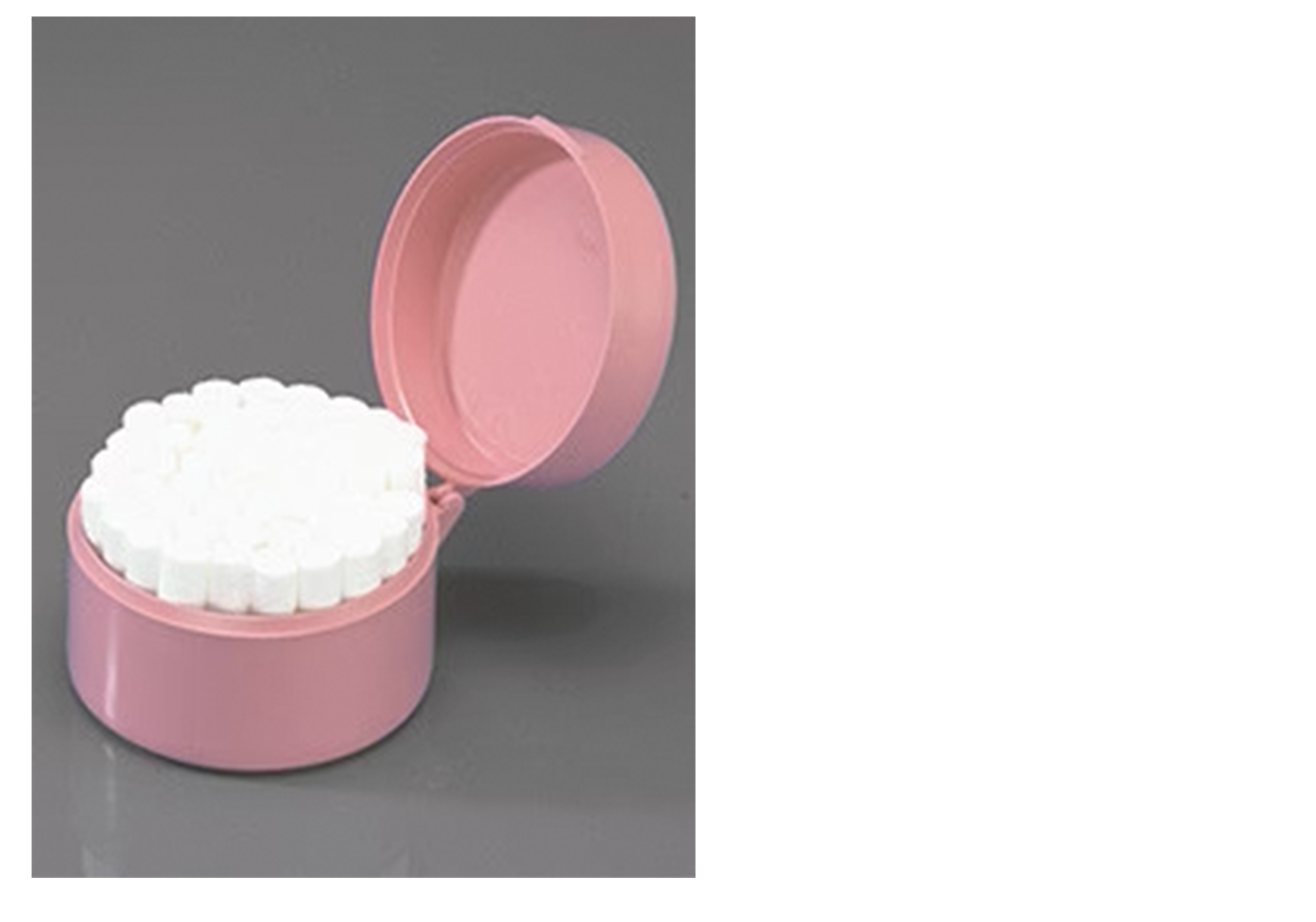 Cotton Roll Holder 2 1/4” x 3 1/8” Beige thumbnail 3