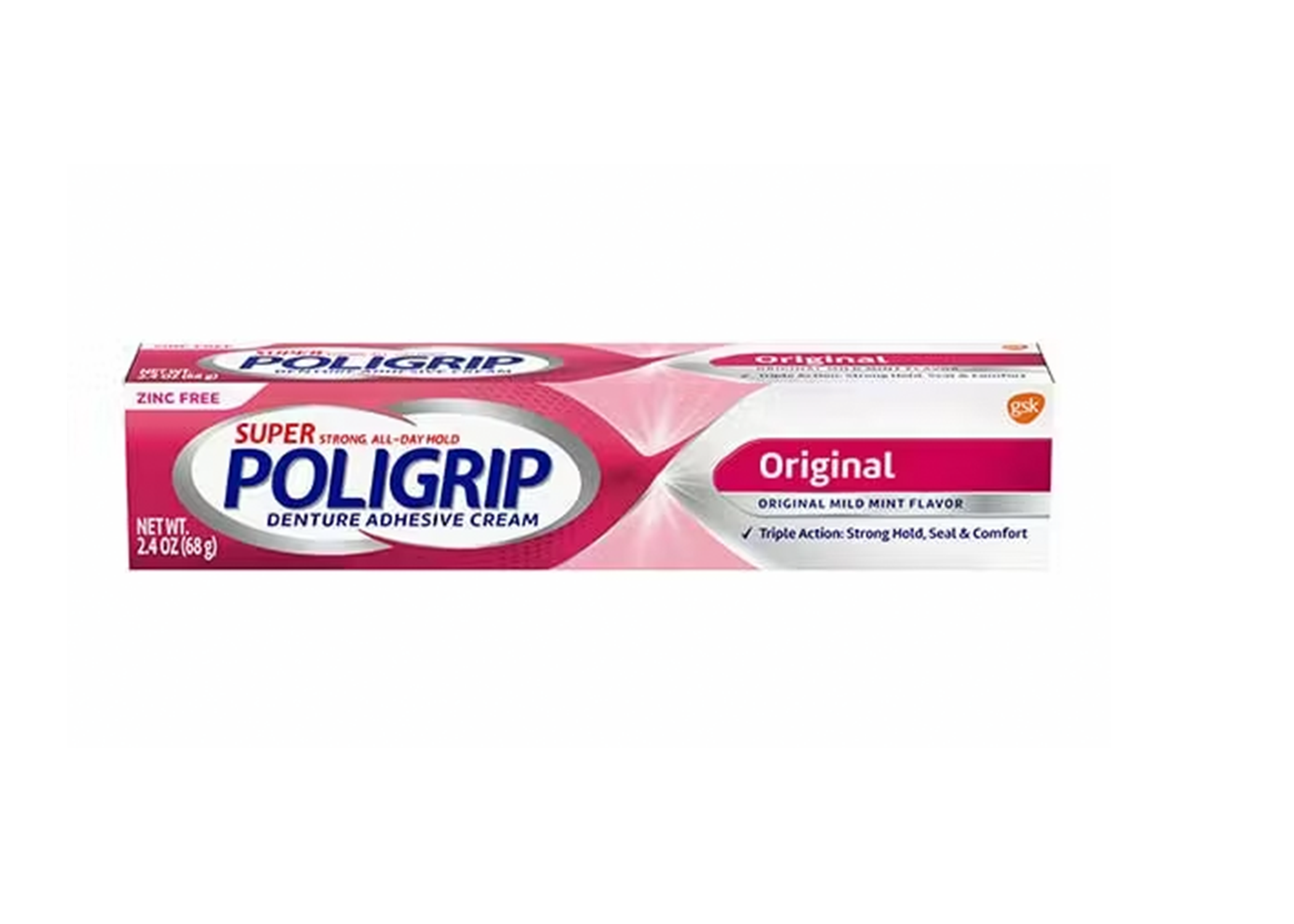 Super Poligrip Denture Cream Zinc Free Original 2.4oz/Tb image
