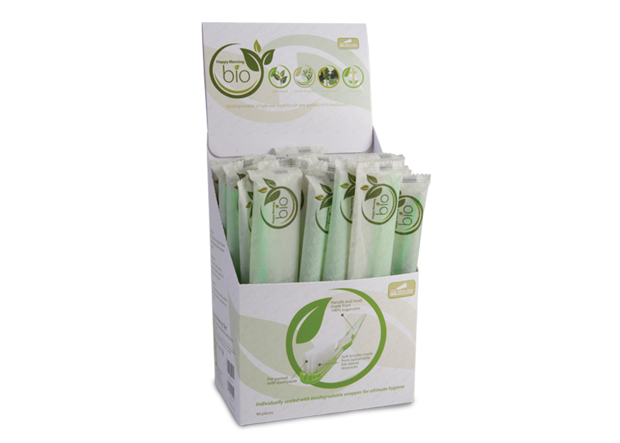 Happy Morning Bio Toothbrush Disposable Cool Mint 40/Bx thumbnail 13