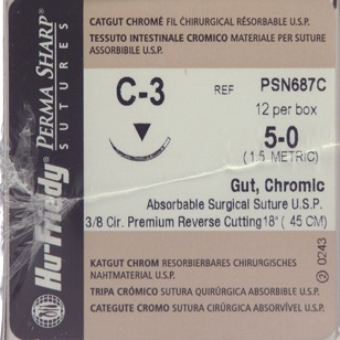 Suture Chromic Gut C-3 Needle 5-0 Box of 12 thumbnail 9