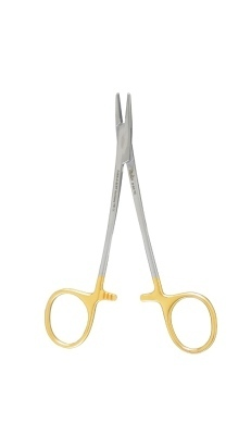 Halsey 5" Carb-N-Sert Serrated Needle Holder - Halsey 5" Carb-N-Sert Serrated Needle Holder - Image 1