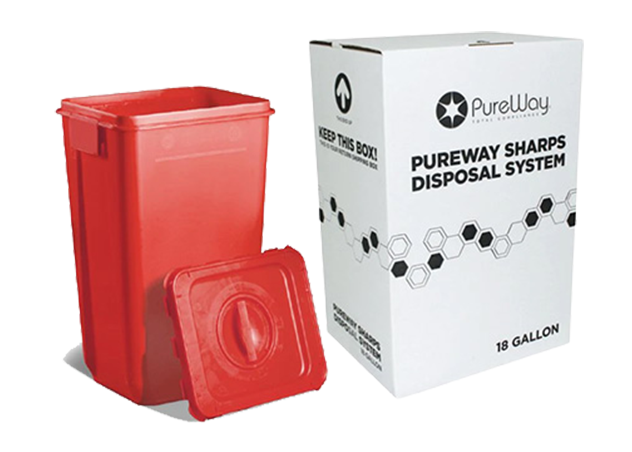 Mail Back Collection Bin 8gal Biohazard Labeling/Symbol Red Ea thumbnail 6