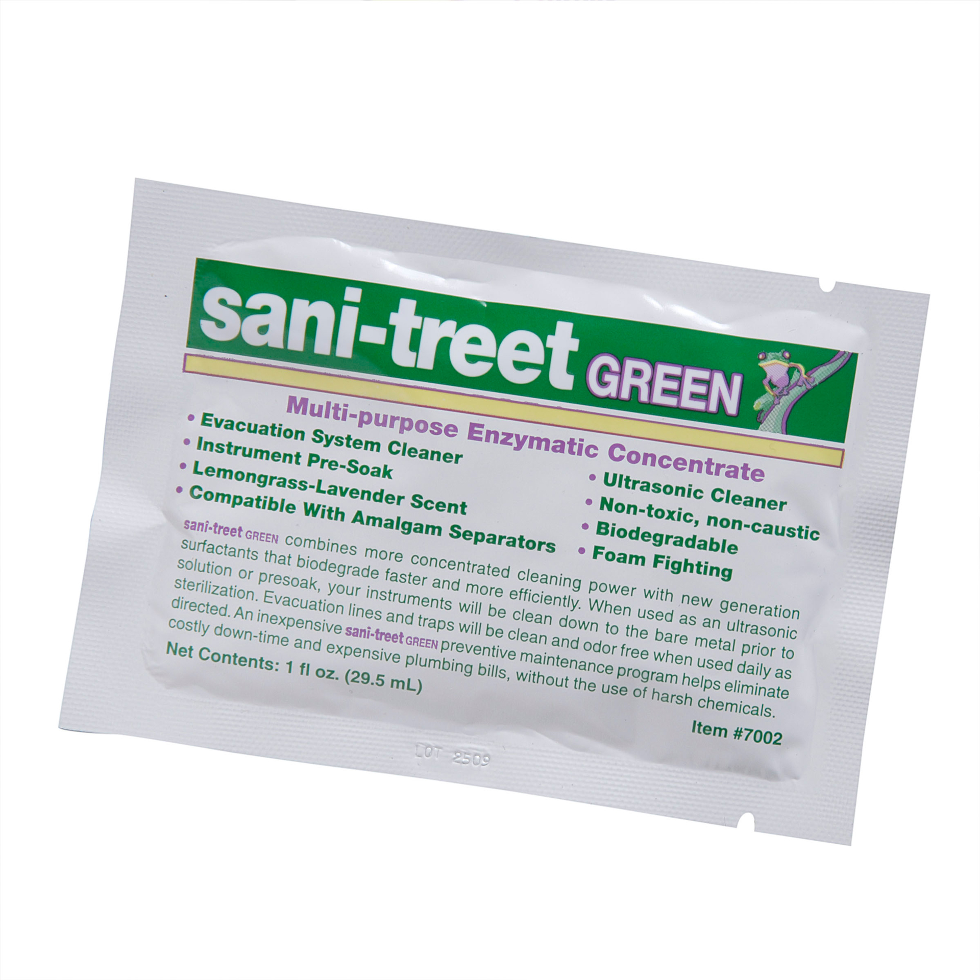 Sani-Treet Green Cleaner Enzymatic Liquid Unit Dose 50/Bx thumbnail 2