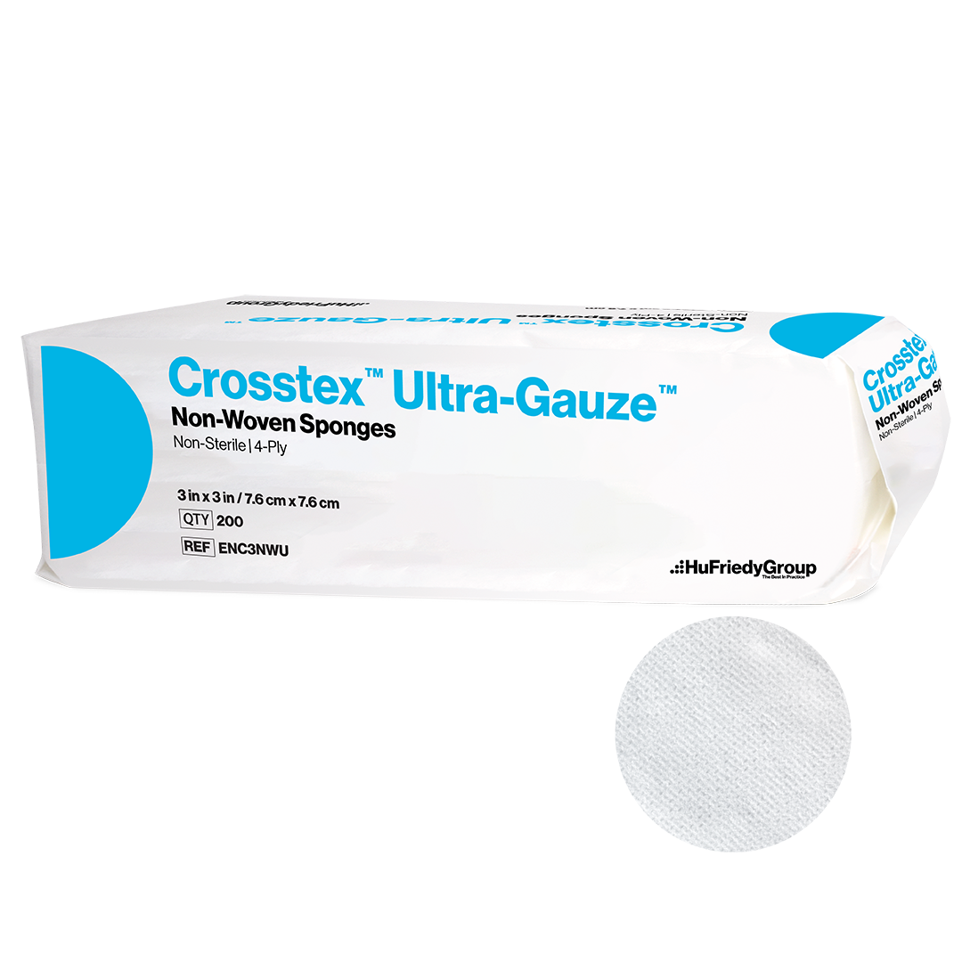 Ultra Gauze Non-Woven Sponges, Non-Sterile, 4-Ply, 4" x 4", 2000/Pk, ENC4NWU image