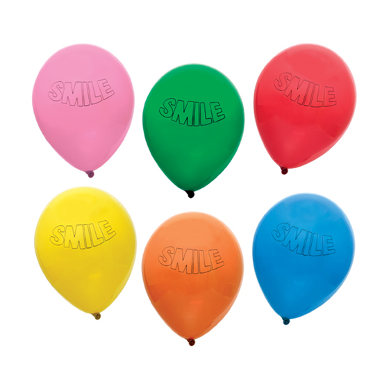 Toy Balloons Smile Assorted Colors 9 in 250/Pk product image