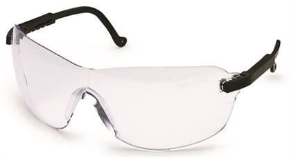 -UVEX SAFETY GLASSES SPITFIRE BLACK W/GREY LENSES - -UVEX SAFETY GLASSES SPITFIRE BLACK W/GREY LENSES - Image 1