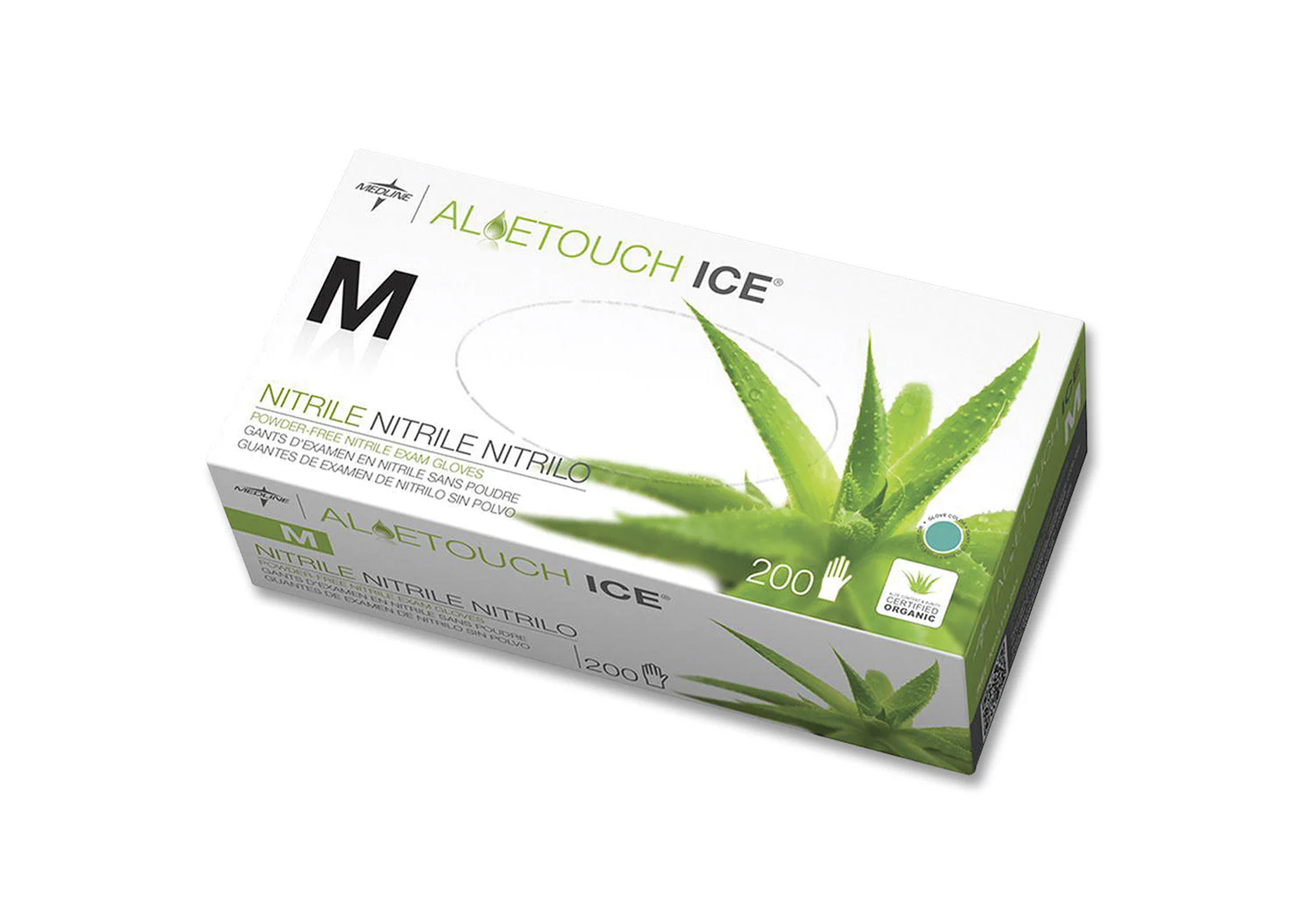 Aloetouch Ice Nitrile Exam Gloves Small Green Non-Sterile thumbnail 4