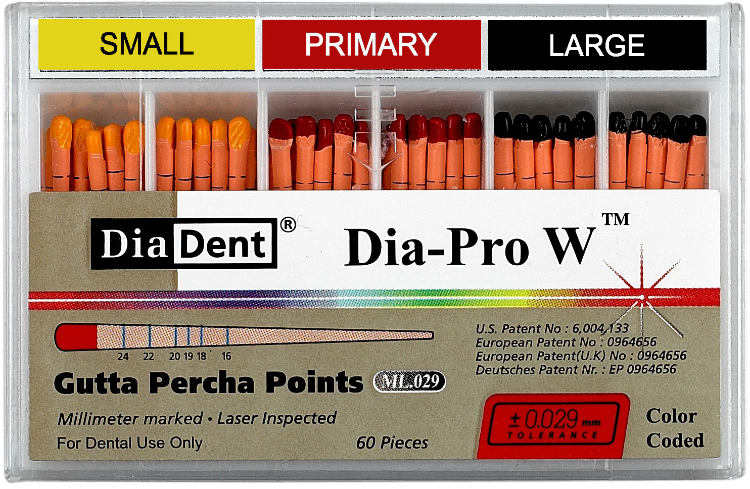 Gutta Percha, MM, Dia-Pro W Gold Small, 60/Pk, ML168-S601 thumbnail 4