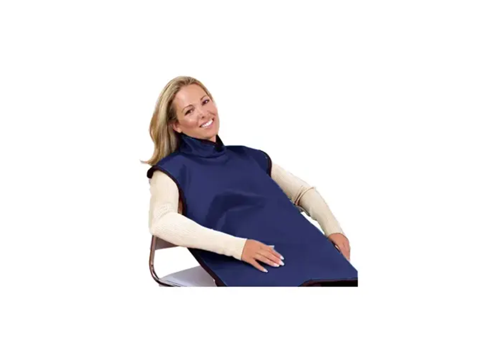 Lead-Free X-Ray Apron Adult w/Collar Medium Blue thumbnail 5