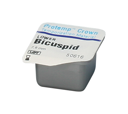 Protemp Crown Temporization Material, Adult, Refill, Lower Bicuspid, Universal Shade, 5/Pk thumbnail 12