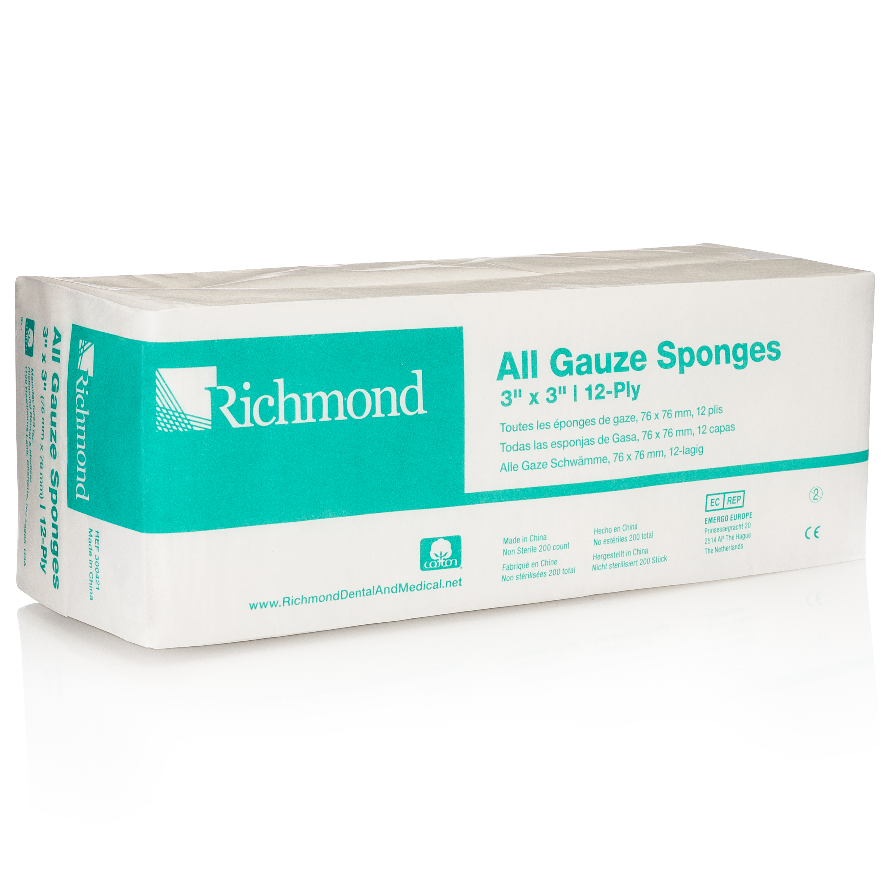 All-Gauze Sponge 3" x 3" 12-Ply Non-Sterile Case of 4000 thumbnail 2