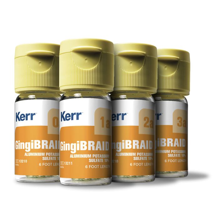 GingiBraid+ Retraction Cord, with Aluminum Potassium Sulfate, # 3, Large, Yellow with Pink, 1/Pk thumbnail 14