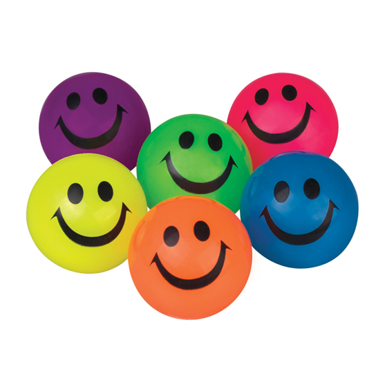 Toy Comet Balls Smiley Face Assorted Colors 55 mm 12/Pk thumbnail 2