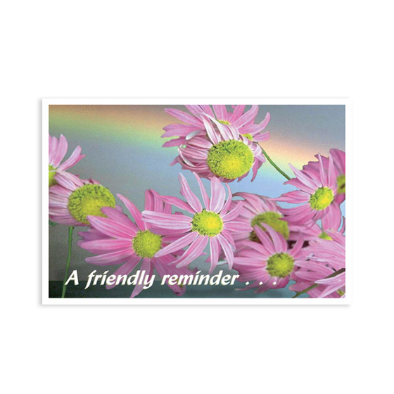 Laser 4-Up Recall Cards Pink Flowers 8.5 in x 11 in 200/Pk thumbnail 2