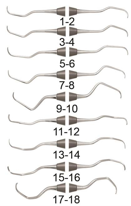 Curette Gracey Double End Size 13/14 DuraLite ColorRing Stainless Steel Ea thumbnail 6