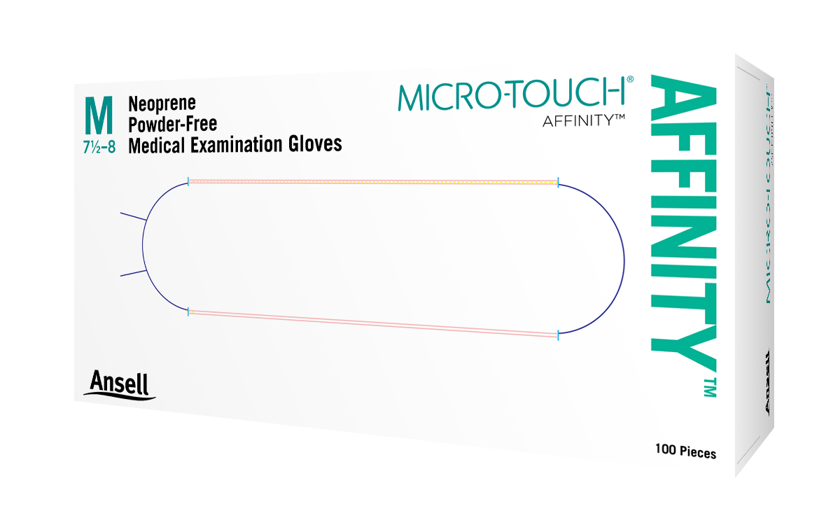 Micro-Touch Affinity Synthetic Exam Gloves, Powder-Free, Small, 100/Box thumbnail 13
