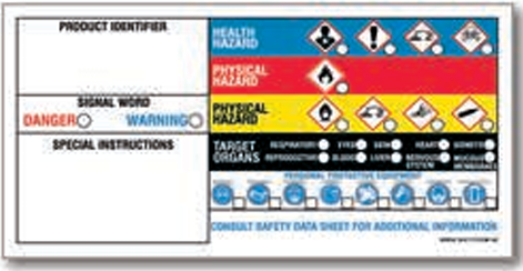WorkSafe™ Label GHS-Hazcom Secondary 2.0" x 4.0" Pack of 25 product image